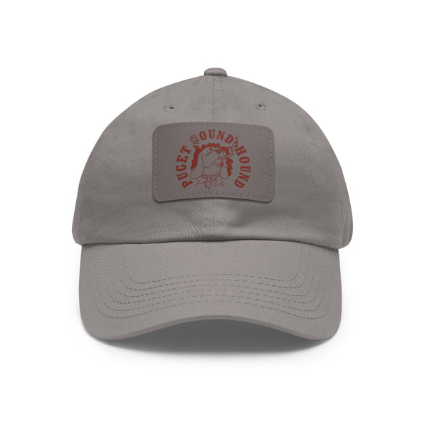 Dad Puget Sound Hound Hat with Leather Patch (Rectangle)