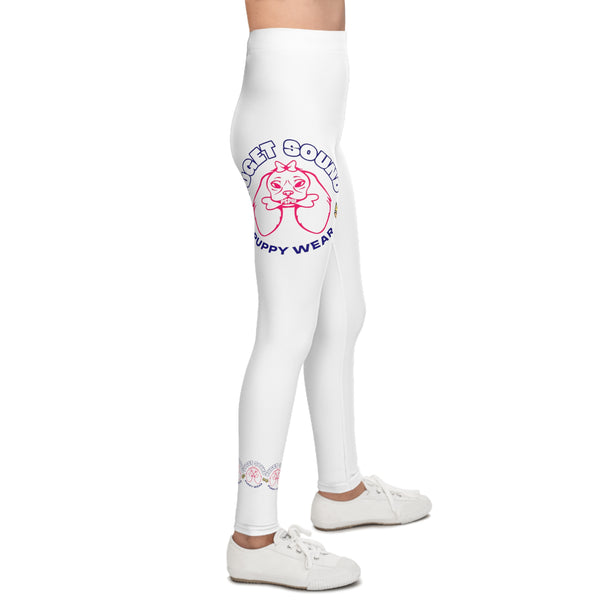 Youth puget sound puppy wear Leggings (AOP)