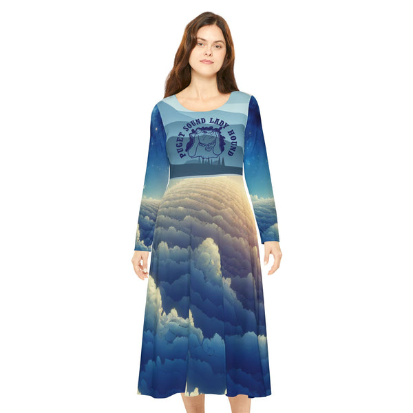 Puget Sound Lady Hound Women's Long Sleeve  Dress (AOP)