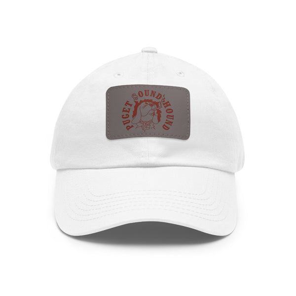 Dad Puget Sound Hound Hat with Leather Patch (Rectangle)