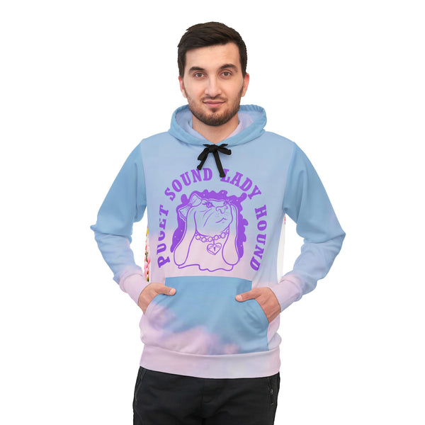 Puget sound lady Hound Sadie Mae Athletic Hoodie (AOP)