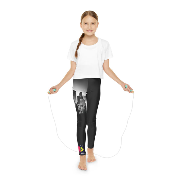 Zaina The Phenom Space Needle Youth Full-Length Leggings (AOP)