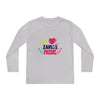 I Love Zainas Music Youth Long Sleeve Competitor Tee