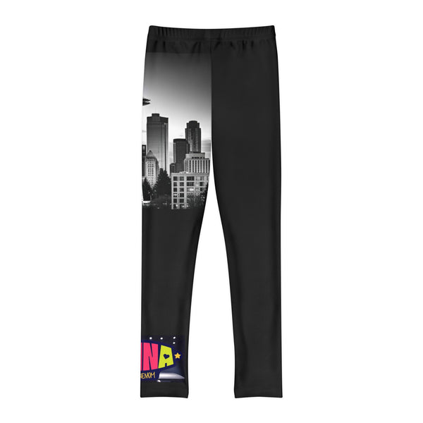 Zaina The Phenom Space Needle Youth Full-Length Leggings (AOP)