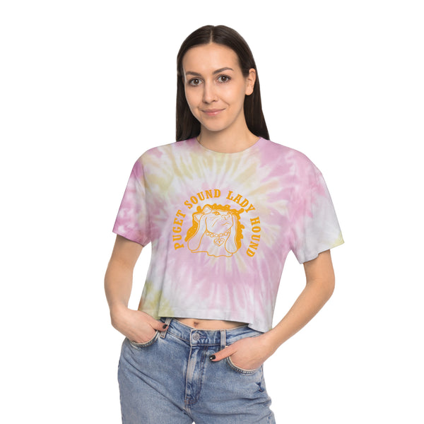 Women's Lady Hound  Tie-Dye Crop Tee