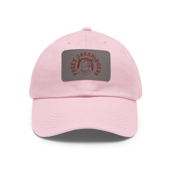 Dad Puget Sound Hound Hat with Leather Patch (Rectangle)