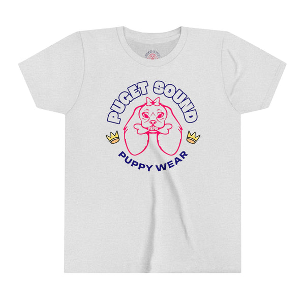 Girls Puget Sound Puppy Wear Youth Short Sleeve Tee