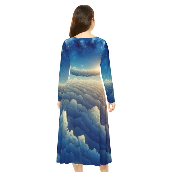 Puget Sound Lady Hound Women's Long Sleeve  Dress (AOP)