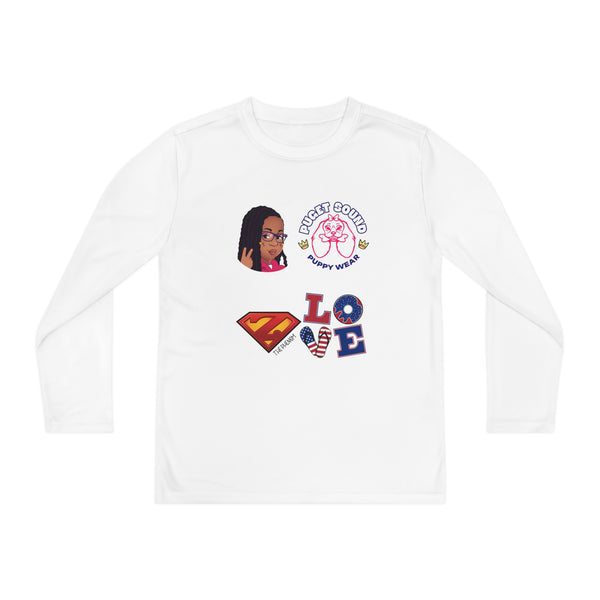 Zaina Love Girls Youth Long Sleeve Competitor Tee