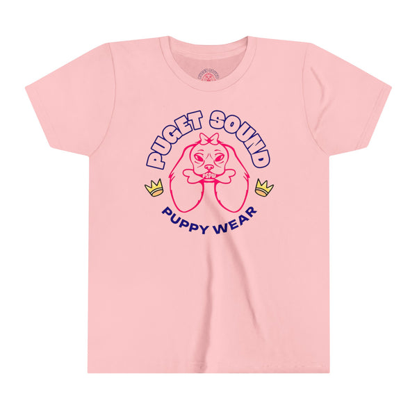 Girls Puget Sound Puppy Wear Youth Short Sleeve Tee