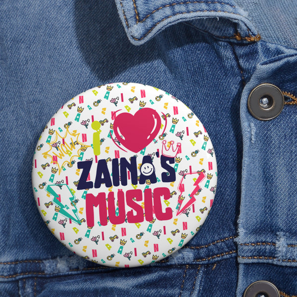 Zaina Print Custom Pin Buttons