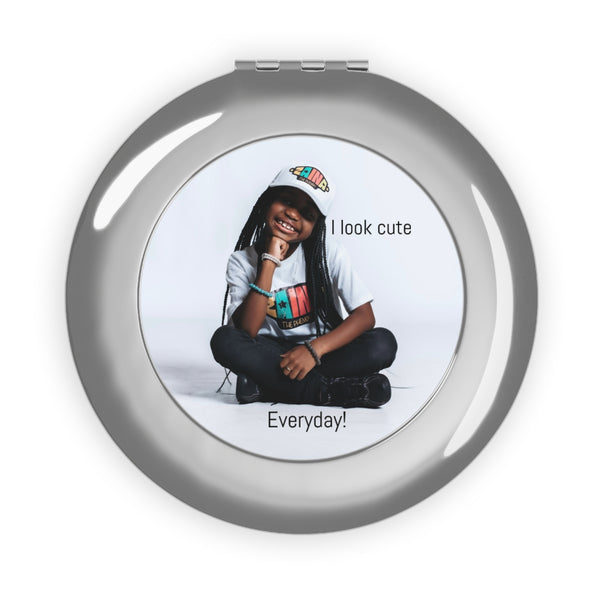 Compact Zaina "I Look Cute" Travel Mirror