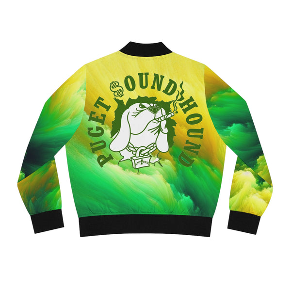 Puget Sound Hound Apparel Lemon/Lime Edition Bomber Jacket (AOP)