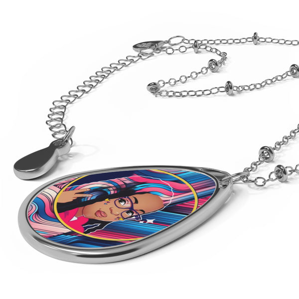 Zaina The Phenom Mascot Oval Necklace