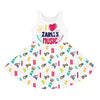 Girls' Sleeveless  I Love Zainas Music Sundress (AOP)