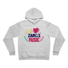 I Love Zainas Music Womens Sponge Fleece Pullover Hoodie