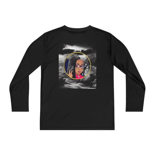 I Love Zainas Music Mascot Youth Long Sleeve Competitor Tee