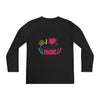 I Love Zainas Music Youth Long Sleeve Competitor Tee