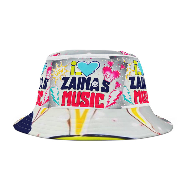 I Love Zainas Music Unisex Bucket Hat (AOP)